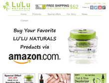 Tablet Screenshot of lulunaturals.com